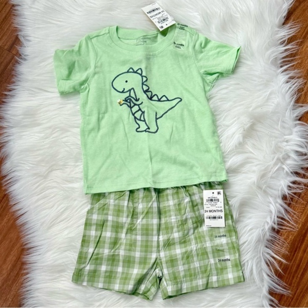 First Impressions Green Dinosaur Kids Pajamas